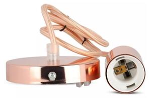Lustr na lanku 1xE27/60W/230V rosegold
