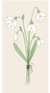 Papírové ubrousky Snowdrops – 16 ks