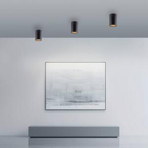 PURE LED stropní svítidlo do koupelny Point, černé Ø 6 cm, kov, IP44, stmívatelný, Černá, Koupelna, kov, Moderní