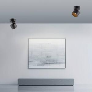 PURE LED stropní bodové osvětlení Cup, černé, Ø 9,5 cm, kov, stmívatelný, Černá, Obývací pokoj / jídelna, kov, Moderní