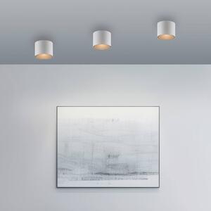 PURE LED stropní svítidlo do koupelny Point, bílé, Ø 18 cm, kov, IP44, stmívatelný, Bílá / opál, Koupelna, kov, Moderní