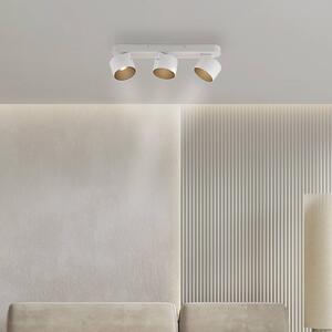 PURE LED stropní bodové osvětlení Cup, bílé, délka 56 cm, kov, 3 ks., stmívatelný, Bílá / opál, Obývací pokoj / jídelna, kov, Moderní