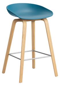 HAY Barová židle AAS 32, H65, Oak / Azure blue