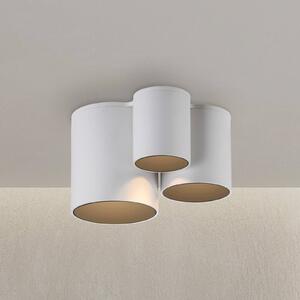 PURE LED stropní svítidlo do koupelny Point, bílé, délka 18 cm, 3 svítidla., stmívatelný, Bílá / opál, Koupelna, kov, Moderní