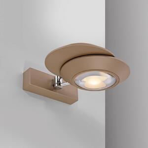PURE LED nástěnné světlo Oculis, bronzová barva 30 cm, železo, 2 svítidla., stmívatelný, Bronz / starožitná mosaz, Obývací pokoj / jídelna, Moderní