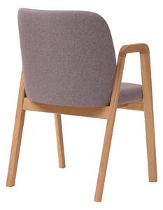 Dubová židle Chill s područkami šedá