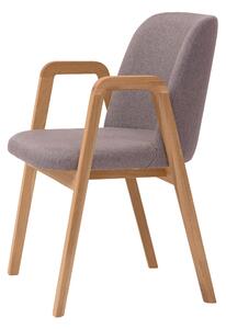 Dubová židle Chill s područkami šedá