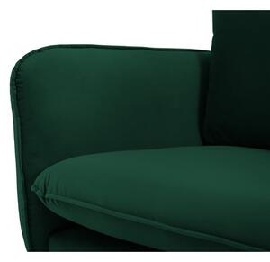 Tmavě zelená sametová pohovka 200 cm Vienna – Cosmopolitan Design