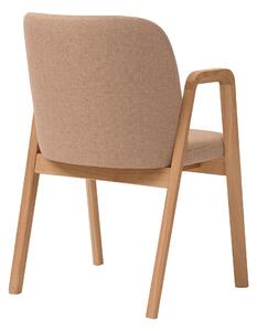Dubová židle Chill s područkami béžová
