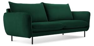 Tmavě zelená sametová pohovka 160 cm Vienna – Cosmopolitan Design