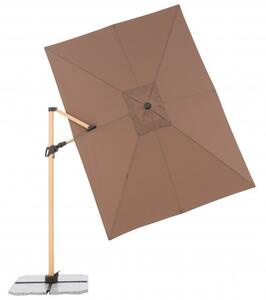 Doppler ALU WOOD 220 x 300 cm - výkyvný zahradní slunečník s boční tyčí s ULTRA UV ochranou : Desén látky - 846