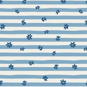 Papírové ubrousky Blue flowers / light blue stripes – 20 ks