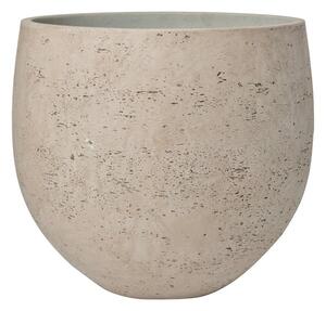 Pottery Pots Venkovní květináč kulatý Mini Orb XL, Grey Washed (barva šedobéžová), kolekce Rough, materiál Fiberclay, průměr 39 cm x v 35 cm, objem cca 33 l