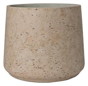 Pottery Pots Venkovní květináč kulatý Patt XXL, Grey Washed (barva šedobéžová), kolekce Rough, materiál Fiberclay, průměr 34 cm x v 28,5 cm, objem cca 19 l