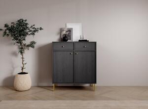 Kombinovaná minimalistická komoda DENRA - černá