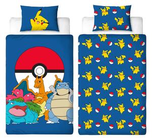 Sada dětského ložního povlečení, 140 x 200 cm, 70 x 90 cm (Pokémon) (100387565002)