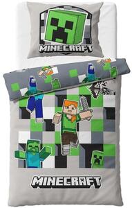 Oboustranné bavlněné ložní povlečení Minecraft World - 100% bavlna - 70 x 90 cm + 140 x 200 cm
