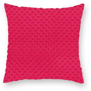 GADEO dekorační polštář Minky dot, tmavě růžová Rozměr: 30x30 cm