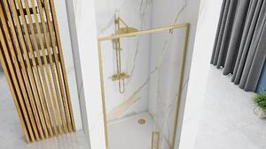 Rea Rapid Swing, 1-křídlé sprchové dveře 900x1950 mm, 6mm čiré sklo, zlatý matný profil, REA-K2502