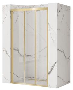 Rea Alex, 3-dílné sprchové posuvné dveře 100x190 cm, zlatá matná, REA-K2500