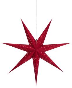 LED závěsná hvězda Blink, samet Ø 75cm červená