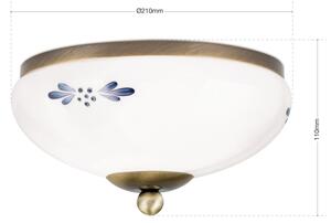 Orion DL 7-672 - Stropní svítidlo LANDHAUS 1xE27/60W/230V pr. 21 cm bronz/bílá