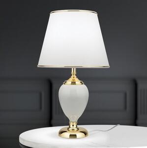 Orion LA 4-1229 - Stolní lampa OVUM 1xE27/40W/230V 48 cm keramika bílá/zlatá