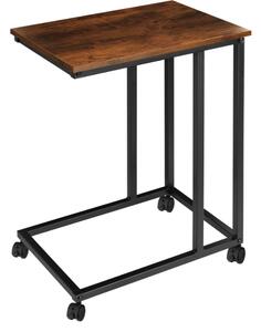 Tectake Odkládací stolek Luton 48x35x70cm Industriální dřevo tmavé, rustikální