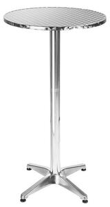 Tectake Hliníkový bistro stůl Ø60cm výškově nastavitelný 5,8 cm