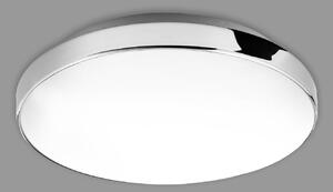LED stropní svítidlo Malbona, chromový rám, Ø 28,5 cm