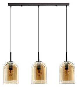 Nova Luce Závěsné svítidlo VELOR dvouvrstvé šampaň sklo E27 3x12W