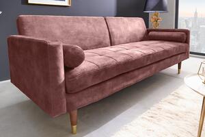 Rozkládací pohovka COUTURE 200cm mikrovelur tmavě růžová
