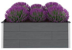 Zahradní vyvýšený záhon šedý 200 x 100 x 54 cm dřevoplast
