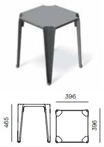 Prosperplast Zahradní odkládací stolek LOTTIES 39,6x39,6x46,5 cm světle šedý