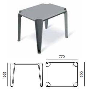 Prosperplast Zahradní konferenční stolek LOTTIES 77x50x56,5 cm béžový