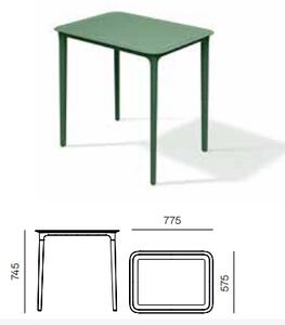 Prosperplast Zahradní jídelní stůl RIMOS 77,5x57,5x74,5 cm červený
