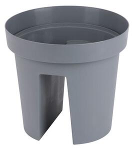 Květináč Strend Pro Modern Railing, na zábradlí, 25,5x28cm, šedá