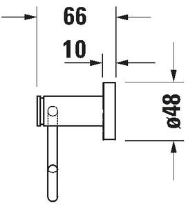 Duravit 99264600 - Držák toaletního papíru D-CODE matná černá