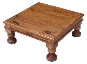 Starý čajový stolek z teakového dřeva, 58x58x24cm
