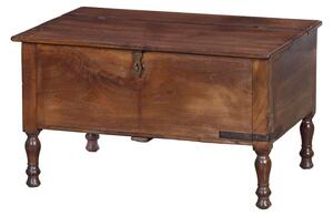 Starý kupecký stolek z teakového dřeva, 61x44x37cm