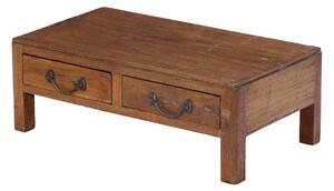 Starý kupecký stolek z teakového dřeva, 68x38x24cm