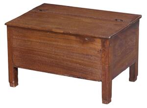 Starý kupecký stolek z teakového dřeva, 77x51x45cm