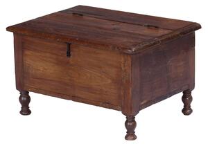 Starý kupecký stolek z teakového dřeva, 64x46x38cm