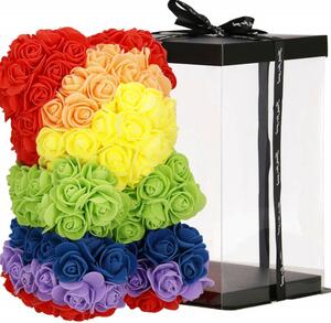 Medvídek z růží 30 cm SPRINGOS ROSE BEAR barevný