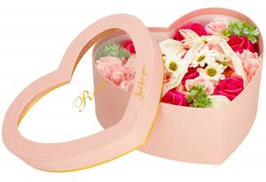 Mýdlové květiny SPRINGOS FLORHEART růžové