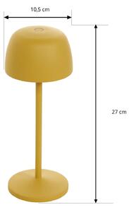 Nabíjecí stolní lampa Lindby LED Arietty, žlutá