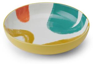 Mikasa Kameninová miska Coupe se žlutým abstraktním vzorem, 21 cm MKPBOWLS40