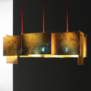 Závěsná svítidlo Ingo Maurer, 24 Karat Blau M, stmívatelné, Zlatá / mosazná, Obývací pokoj, Plast, Design