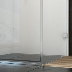 Ravak - Sprchové dveře s pevnou stěnou Brilliant BSDPS-80/80 levá - chrom, transparentní sklo