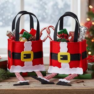 Vánoční dekorativní dárková taška - Santa